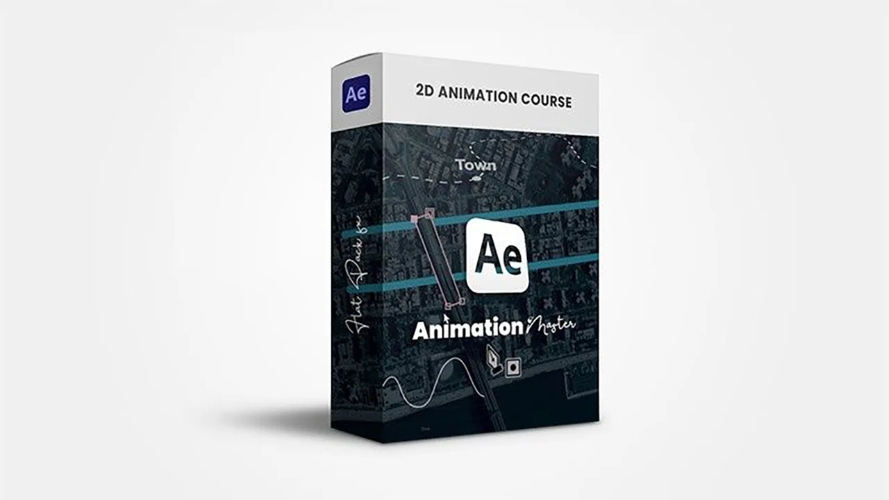 AE 动画制作电影旅拍历史纪录片财经视频 VLOG / Flat Pack FX – Animation Master Course