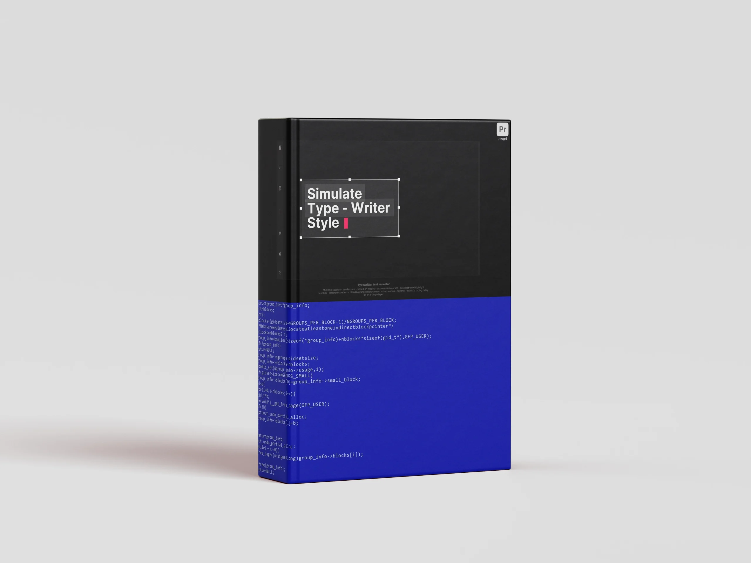 自定义光标移动老式墨迹出血定格动画信号损坏文本动画 – 音效 / Typewriter Text Effect For