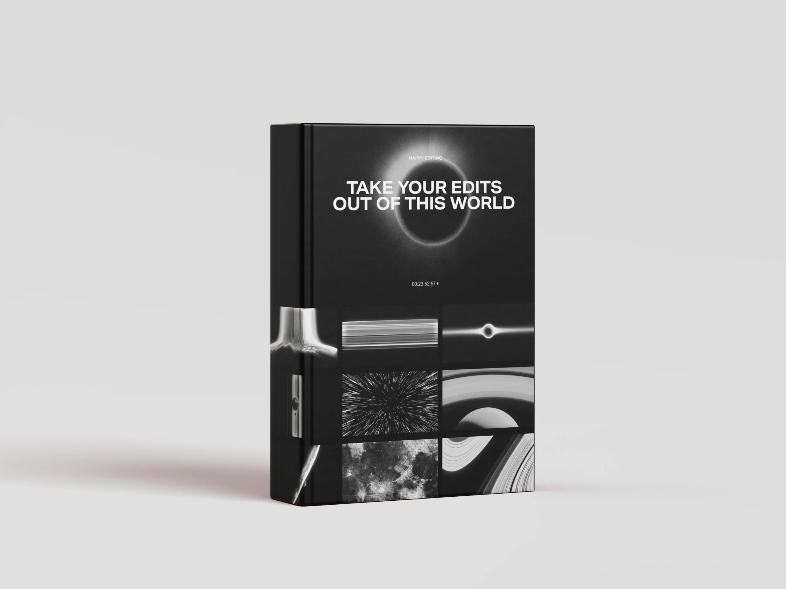 4K 复古黑白科幻宇宙太空元素视频素材 / Happy Editing – Space Elements