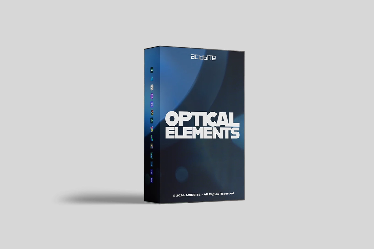 68种电影级镜头光学冷光耀斑折射失真效果4K视频素材包 / ACIDBITE – OPTICAL ELEMENTS